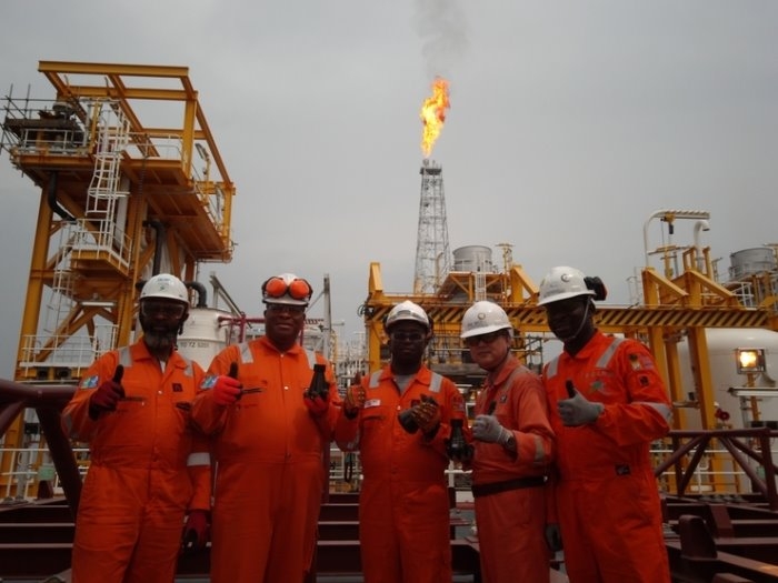 삼성중공업이 지난해 12월 29일(현지시간) 세계 최대 규모 에지나 FPSO(Floating Production Storage Offloading‧부유식 원유생산 저장 하역 설비)의 해상 시운전을 마무리하고 첫 원유 생산에 성공했다. (사진= 삼성중공업)